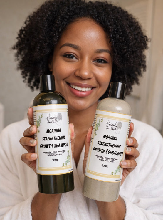 12OZ MORINGA STRENGTH & GROWTH SHAMPOO BUNDLE